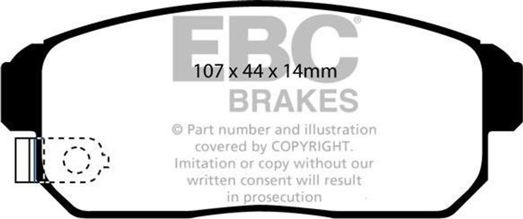 EBC Brakes Bremsbeläge Satz Hinten Bremsklötze für NISSAN MAXIMA QX (A33) DP41691R