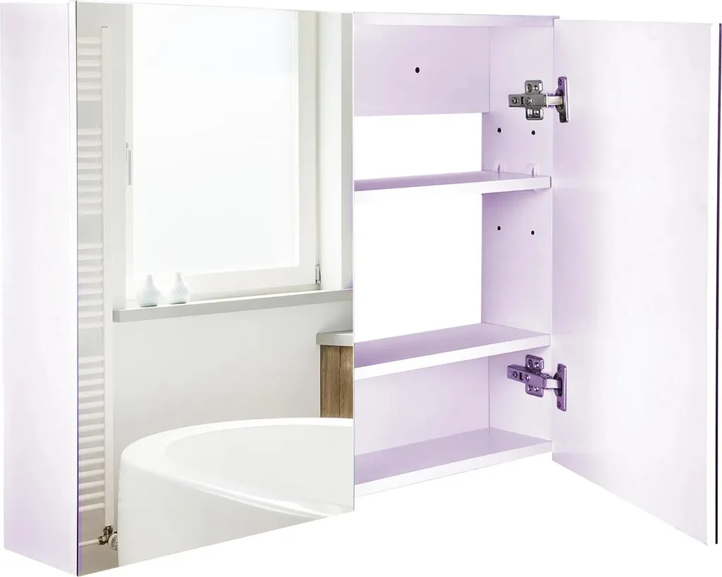 Optimisez votre petite salle de bain avec cette armoire miroir 80 cm Lilas