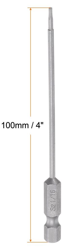 1/16" Hex Schraubendreher Bit SAE 1/4" Hex Schaft 4" L?nge Magnetische S2 Stahl Strom Bohrer Bits