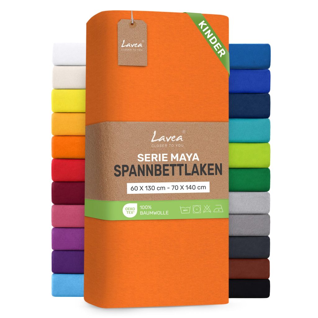 Lavea® Spannbettlaken Kinder 60x130cm - 70x140cm, Maya, Produktbild 