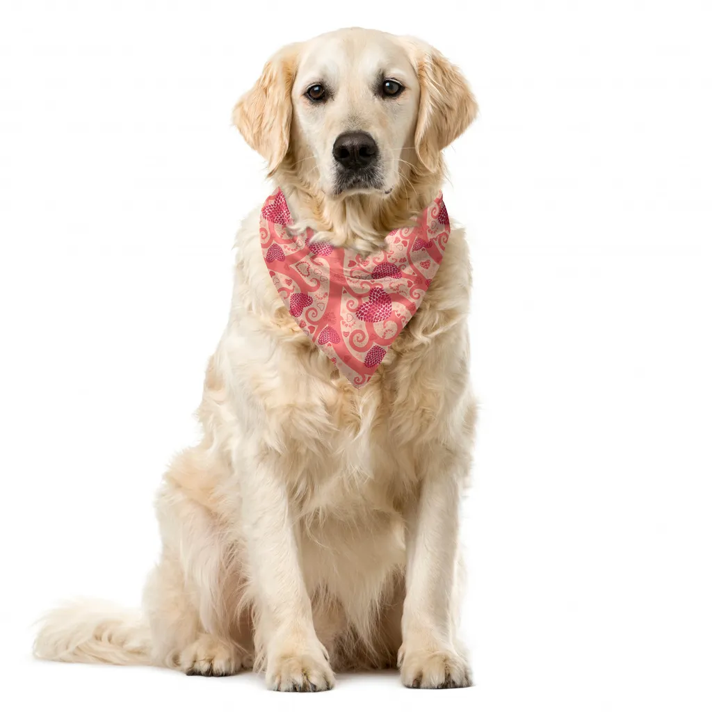 Bandana Pet Rosa Pesca ABAKUHAUS - Accessorio 40x40 per Foto Social