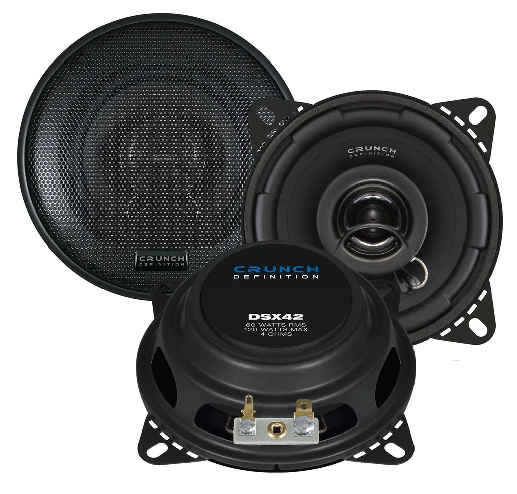 Haut-Parleurs Auto 100mm Crunch DSX-42 Enceintes Extra Plates 120W