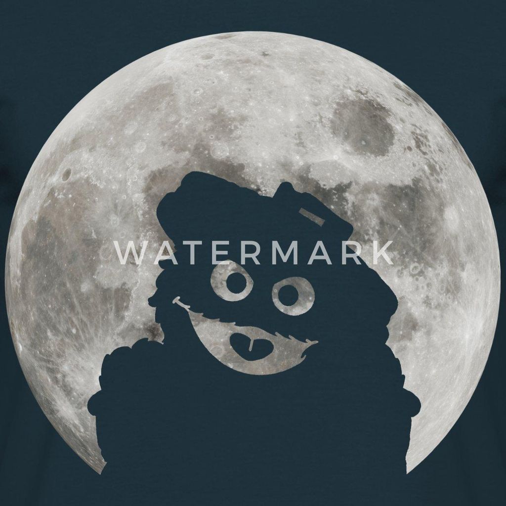 Spreadshirt Sesamstraße Oskar In Einer Vollmondnacht Männer T-Shirt, 3XL, Navy