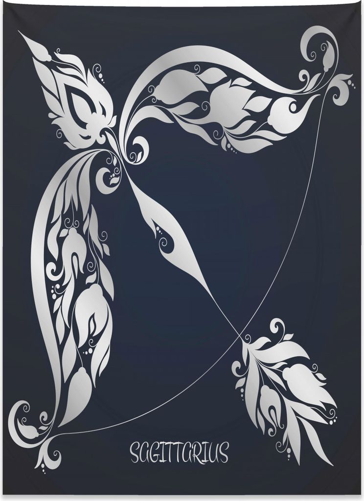 Abakuhaus Planeten- Wandteppich, Astrologie Sternzeichen aus Weiches Mikrofaser Stoff Kein Verblassen Klare Farben Waschbar, 110 x 150 cm, Blau