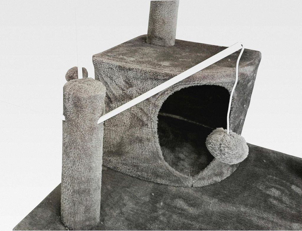 Katzenkratzbaum Kratzbaum Katzenbaum 163 cm Spielbaum Kletterbaum für Katzen Grau