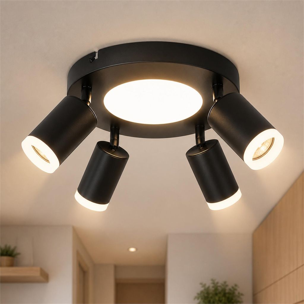 ZMH Led lampa sufitowa 4 płomienie spot sufitowy GU10 - Zdjęcie produktu 