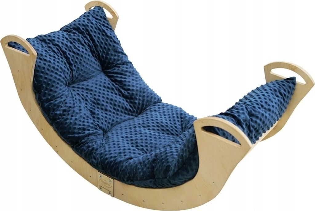 Skyline Holz Kletterbogen Klettergerüste Kletterdreieck Baby Kletterwippe Holzbogen für Kinder Montessori Lack Klappbar, mod.C, 85x43x42cm, Marine