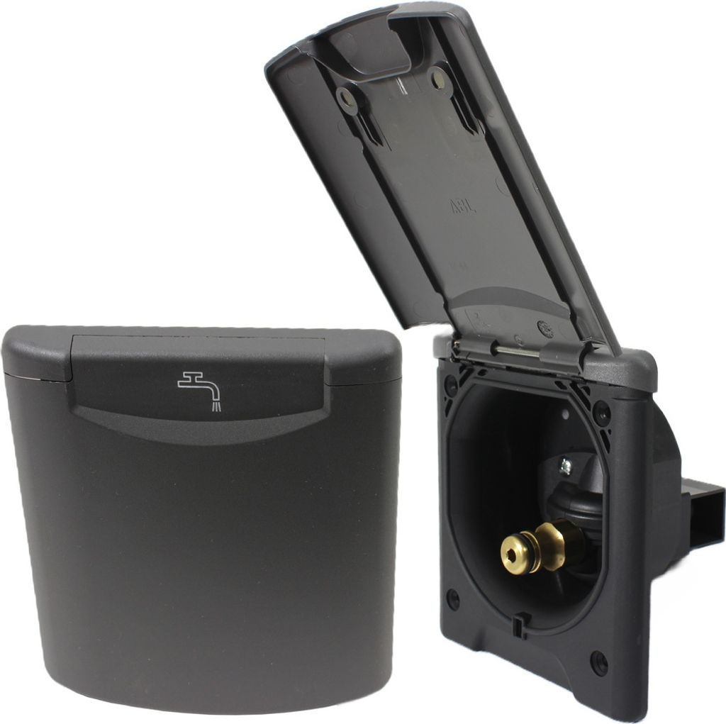 City Wasseranschluss Wasser Außensteckdose Wassersteckdose + Druckminderer Wohnmobil Wohnwagen ABL grau