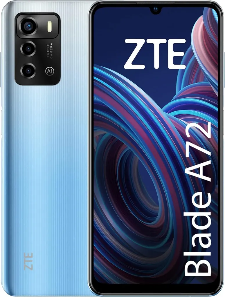 Smartphone ZTE Blade A72 5G 3Go 64GB Bleu : Performance et Fluidité 5G - 2