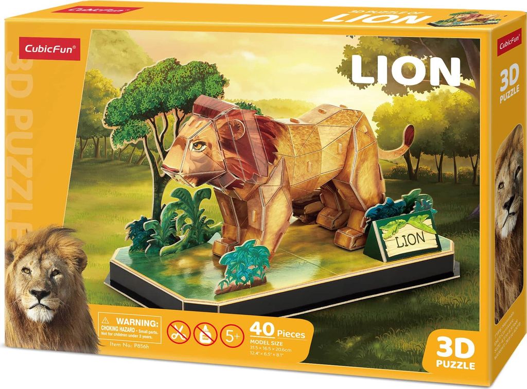 CubicFun Cubic Fun 3d Puzzle Löwe, 40 Stück(e), Tiere, 8 Jahr(e)