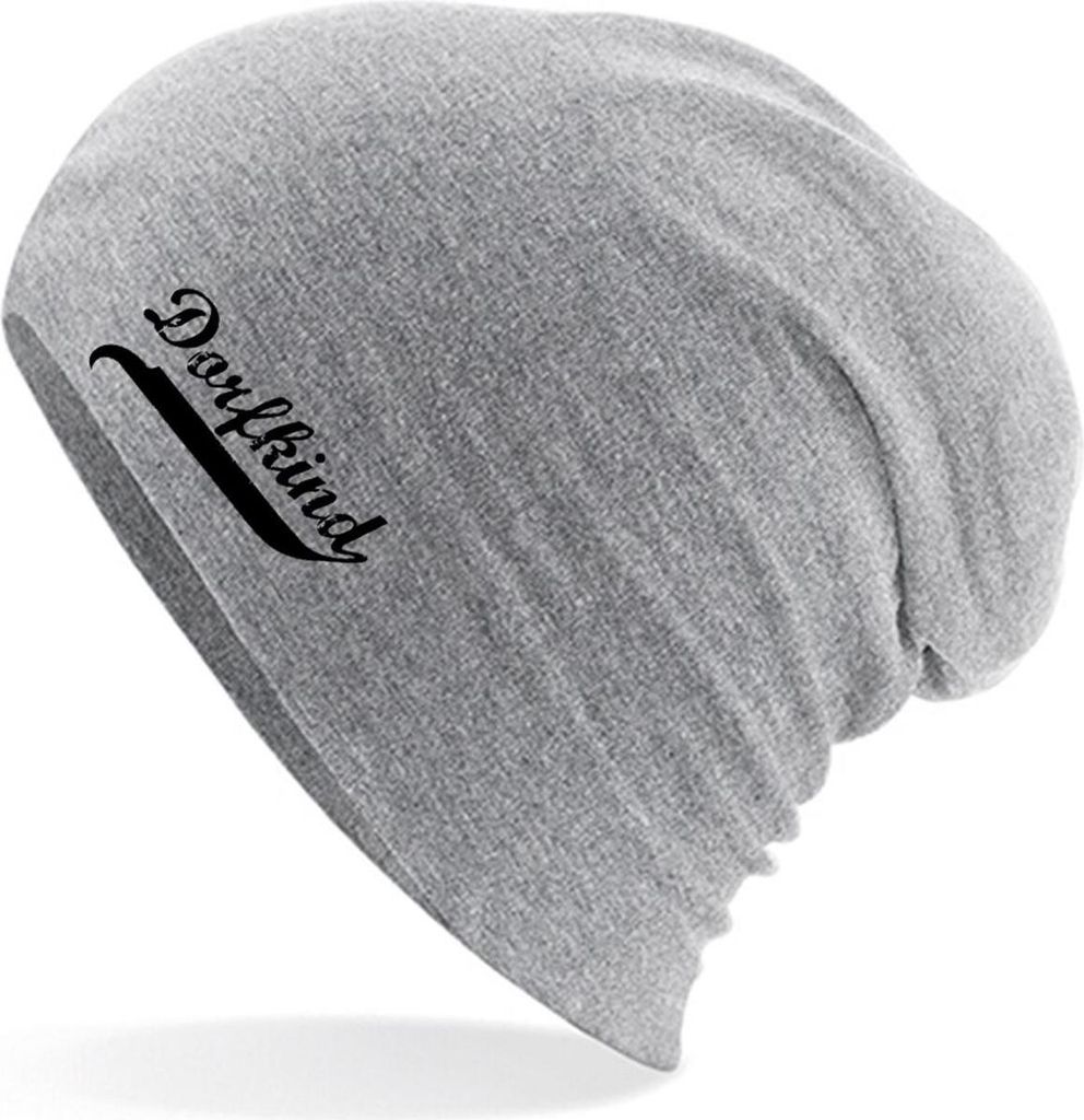 Hellweg Druckerei Wintermütze Dorfkind Vintage Geschenk Mütze Heather Grey Dorfkind Vintage Accessoire