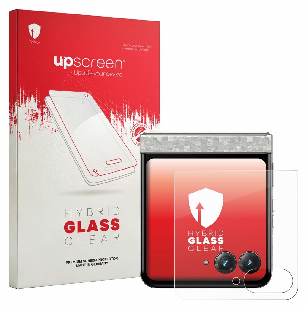upscreen Schutzglas für Motorola Razr 70 (Hinteres Display) Schutzfolie Panzer Folie Glas Display Schutz klar