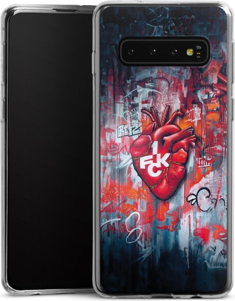 DeinDesign Slim Hülle für Samsung Galaxy S10 Silikon Case Ultra Dünn Handyhülle 1. FC Kaiserslautern 1. FCK Herz
