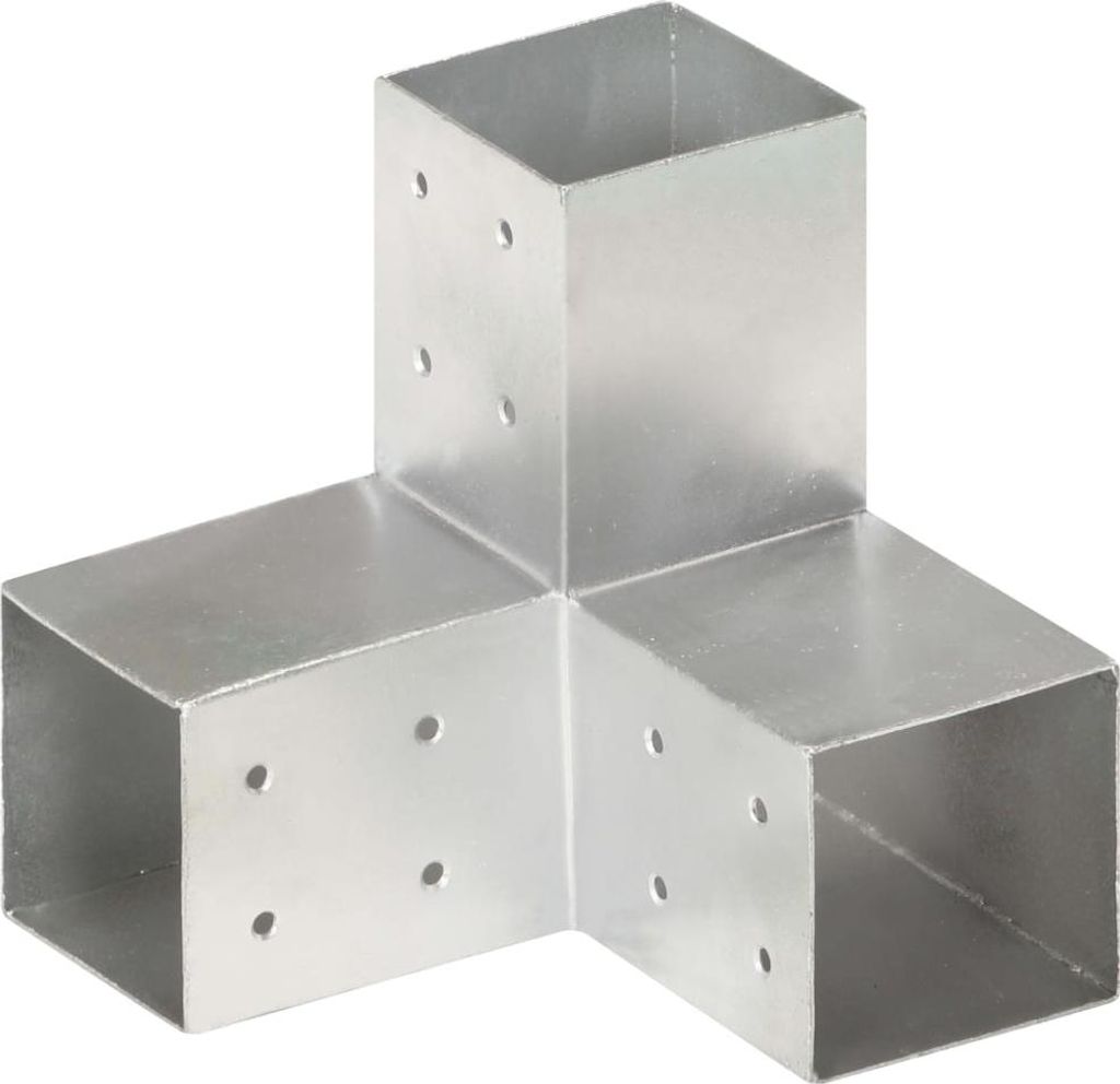 vidaXL Pfostenverbinder 4 Stk. Y-Form Verzinktes Metall 81 x 81 mm