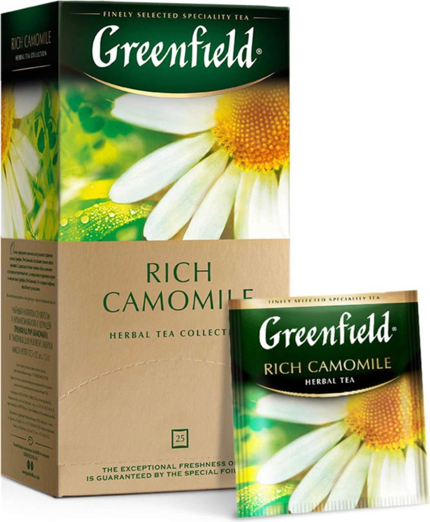 Greenfield Kamillenblütentee mit Zimt Rich Camomile 25 Produktbild 