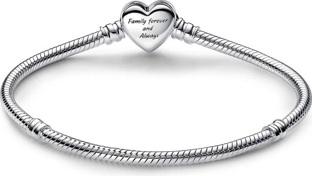 Bracelet Maille Serpent Pandora Moments Infini Cœur Argent 925/1000