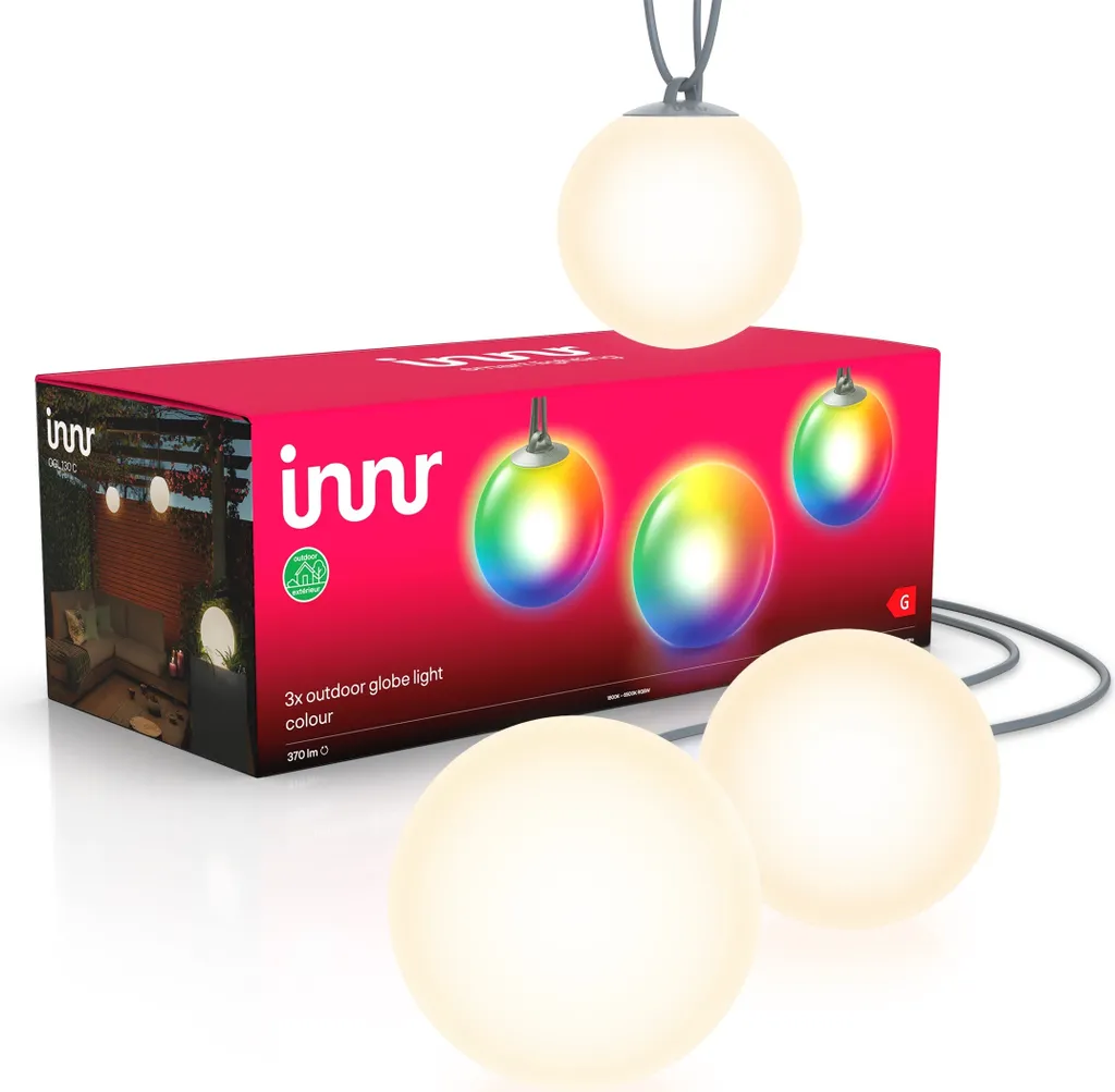 Kit 3 Globes Lumineux Extérieurs Zigbee 370lm Intensité Variable Innr
