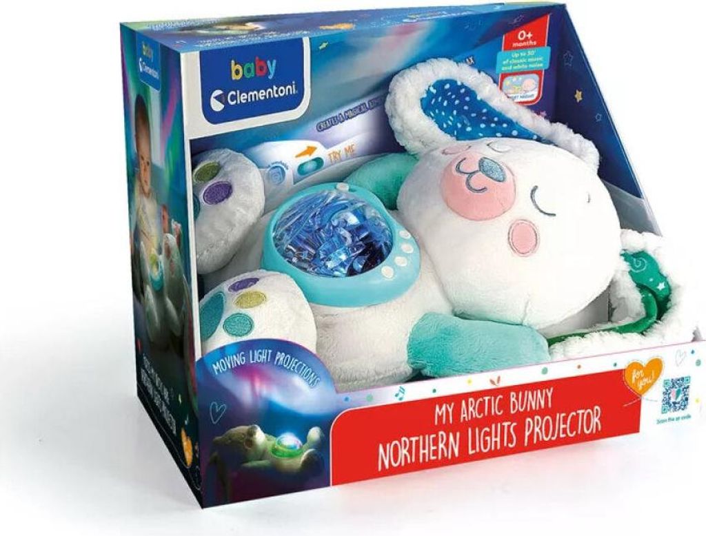 White Plüsch Nachtlicht, Projektor Clementoni