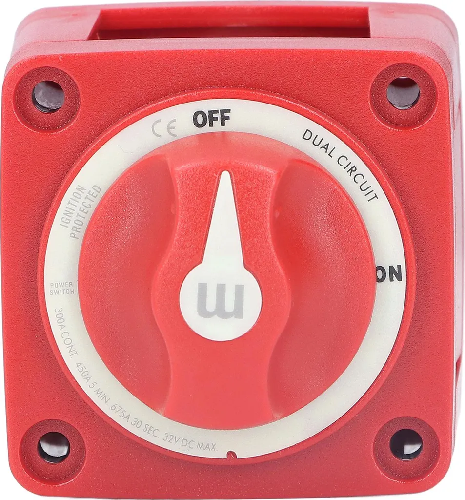 Interrupteur de Batterie 300A Double Circuit IP66 pour Bateau et Yacht