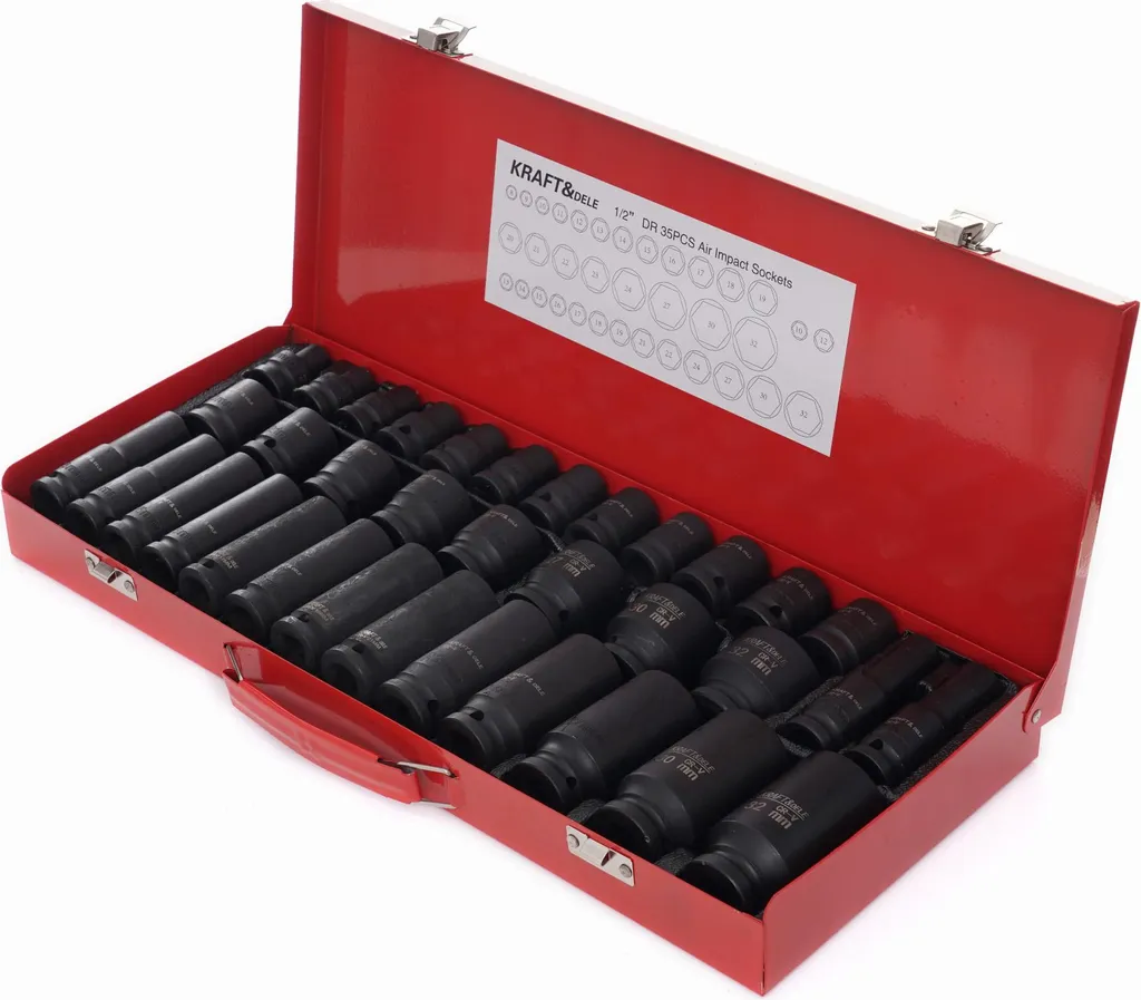 Kraft&Dele KD11756 Coffret de douilles à chocs 8-32mm - 35 pièces