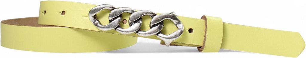 FRONHOFER schmaler Damengürtel 2 cm, Schnalle im Kettendesign silber