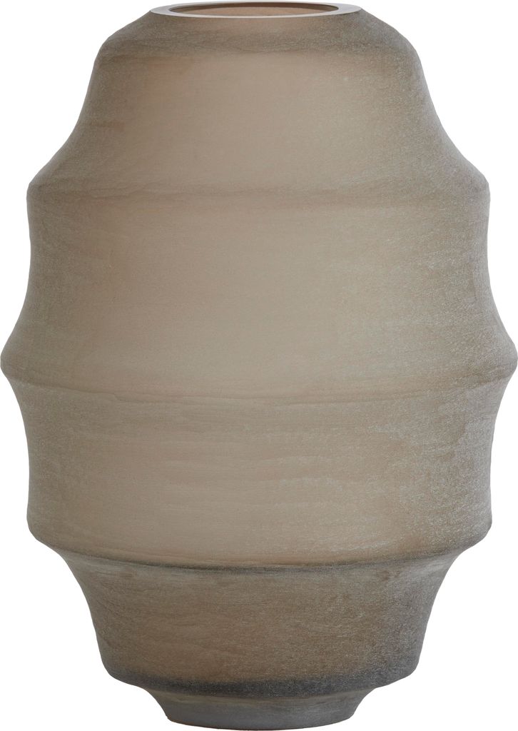 Light & Living NAYORO Vase aus mattem, lichtbraunem Glas – Ø31x42 cm