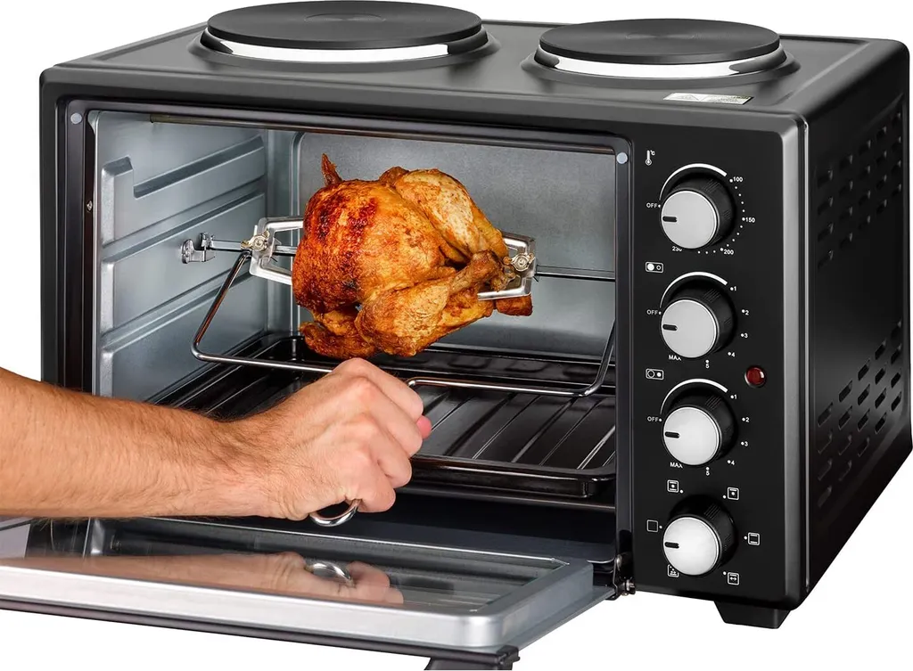 Mini-four avec plaques de cuisson pour rôtir et mijoter en simultané - 3