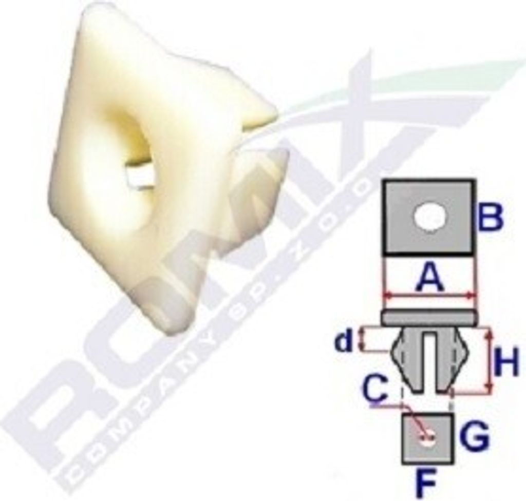 ROMIX Clip Zier- / Schutzleiste B22030 für OPEL Sintra (APV) Ampera (R12) 7 8mm