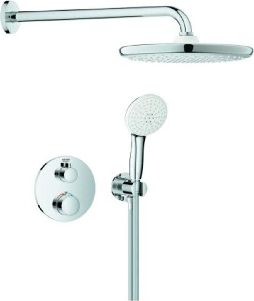 Grohe Unterputz-Duschsystem Grohtherm 103996 rund 2 ASV für Duschrahmen Mono chrom