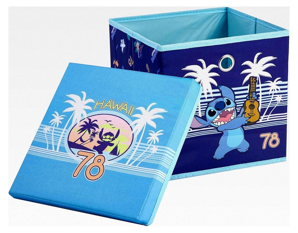 Faltbarer Aufbewahrungswürfel mit abnehmbarem Deckel, ca. 25,5 x 25,5 x 25,5 cm, Stoff-Organizer für Kinderspielzeug, Kleidung und Accessoires, S...