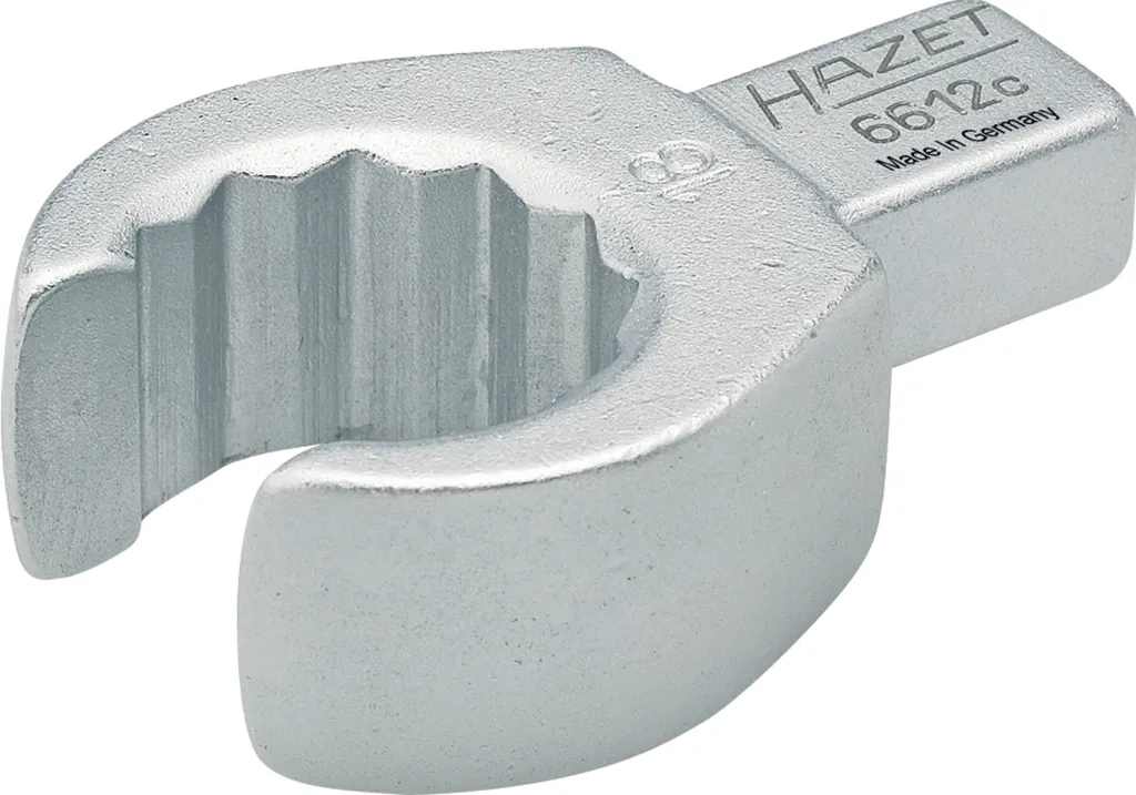 HAZET 6612C-13 Testa della chiave ad anello ∙ aperta ∙ Inserto quadrato 9 x 12 mm ∙ Profilo esterno a doppio esagono ∙ 13 mm