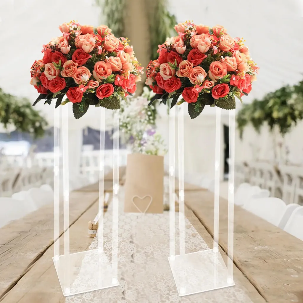 Support de fleurs pour réception et centre de table de mariage chic