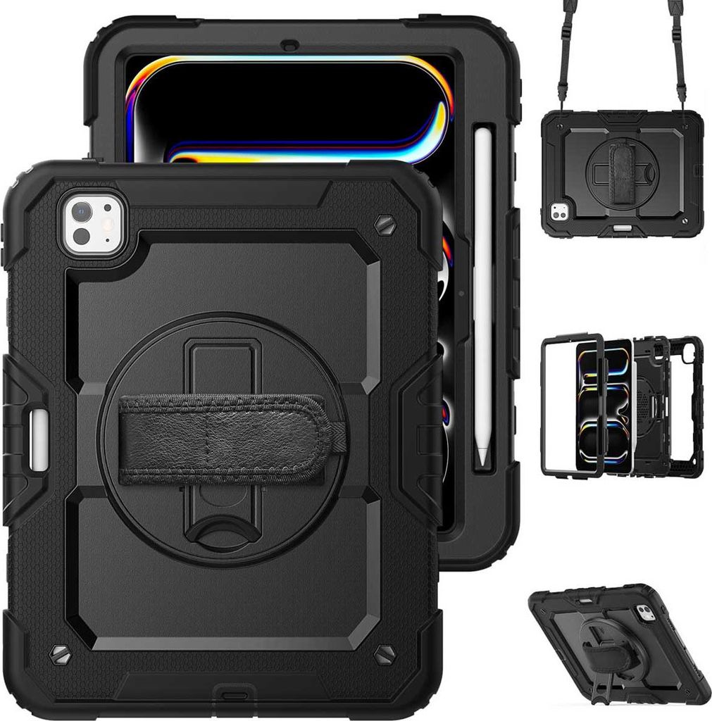 Accezz Rugged Backcover avec bandoulière pour l'Apple iPad Image du produit 