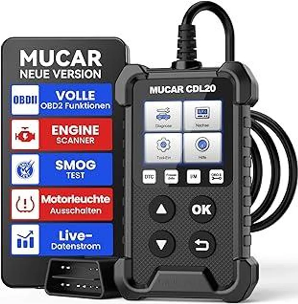 Scanner Auto Mucar CDL20 | Lettore Codici OBD2 Universale e Test Smog