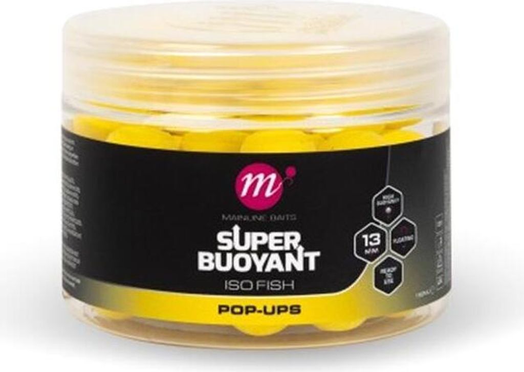 Mainline ISO Fish Super Buoyant Pop-Ups 13mm Gelbe Kugeln
