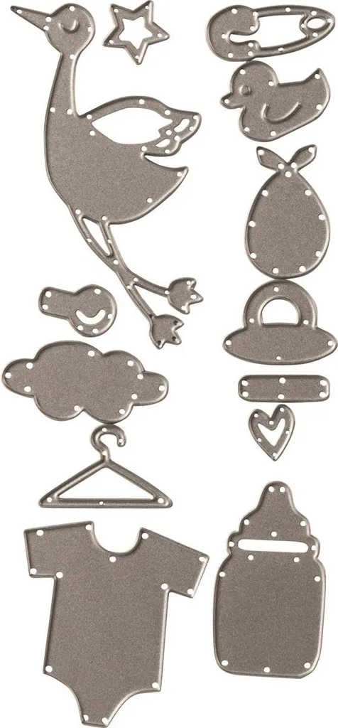 Matrice de découpe Sizzix Thinlits New Baby pour scrapbooking créatif