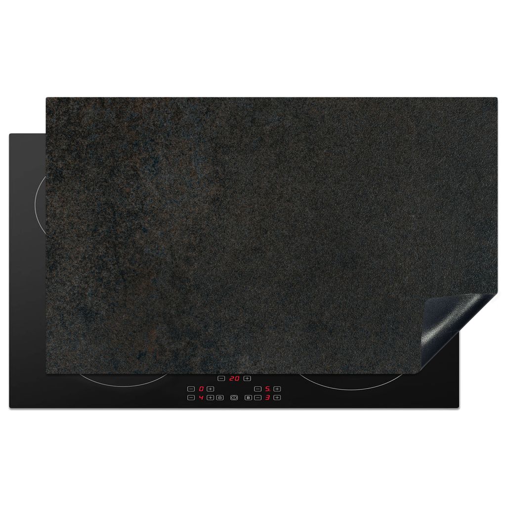 KitchenYeah Herdabdeckplatte Industriell - Beton - Grau - Strukturen - Retro , 83x51cm, Küche Deko, Glaskeramikkochfeld Herdabdeckung, Abdeckpla...