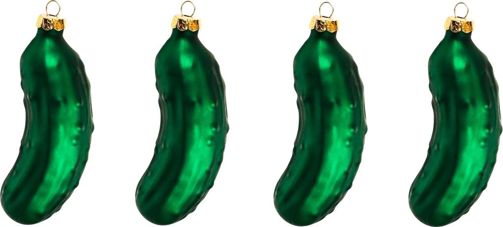 4x Weihnachtsbaumschmuck Gurke Weihnachtsgurke Produktbild 1