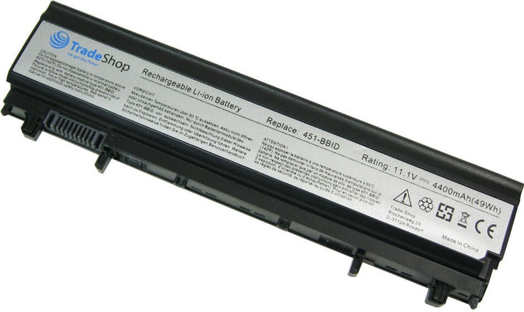 Trade-Shop Premium Li-Ion Akku, 10,8V/11,1V / 4400mAh / 49Wh für Dell Latitude 14 E5440, Latitude 15 E5540 ersetzt Dell 0K8HC 0M7T5F 0WGCW6 1N9C0 ...