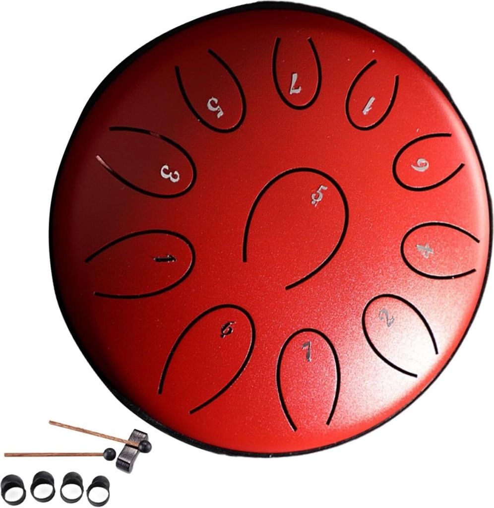 Regentrommel Für Den Außenbereich, Chakra-Trommel Für Regen, Zungentrommel Aus Stahl, Regenspiel, 15,2 Cm, 11 Töne, Wasserdichtes Mini-Handpan-Trommelinstrument Für Den Garten