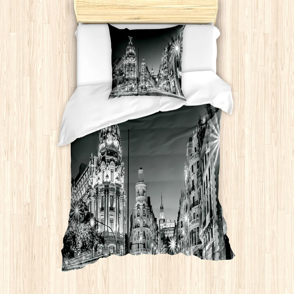 Set Copripiumino 135x200 Cm 100% Cotone Con Federa 80x80 Cm – Motivo Tropicale Tramonto - 3