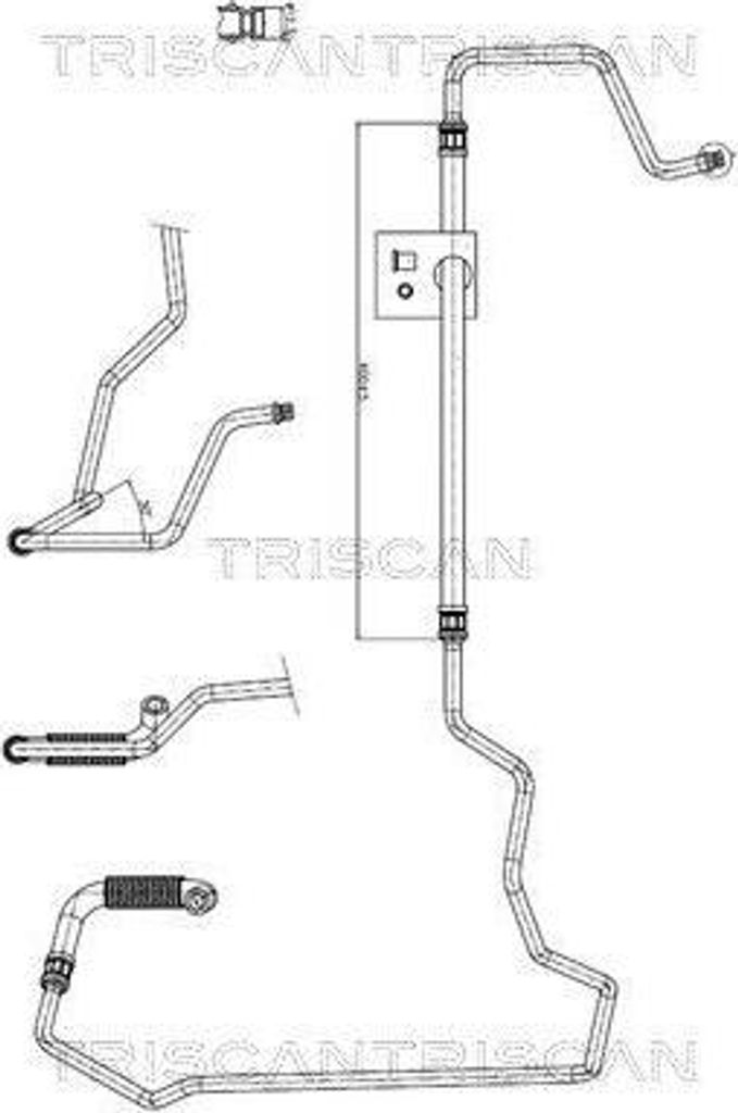 TRISCAN 8516 28002 Servoleitung passend für PEUGEOT 206 Schrägheck (2A/C) von Hydraulikpumpe nach Lenkgetriebe