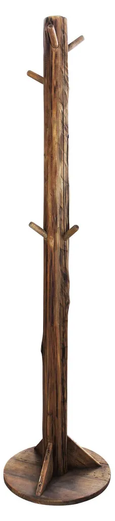 Porte-manteaux sur pied en bois massif robuste avec 8 patères