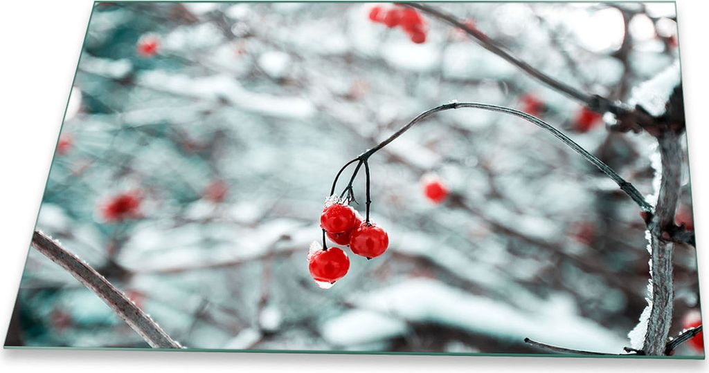 Herdabdeckplatte Glaskeramik 1 Teilig 80x52 Natur Rot Abdeckung Glas Spritzschutz Deko