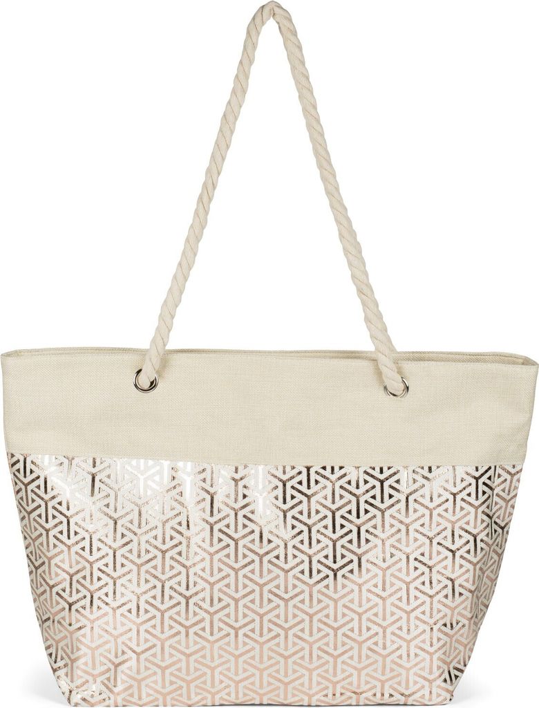 styleBREAKER XXL Strandtasche mit Metallic Infinity Würfel Produktbild 
