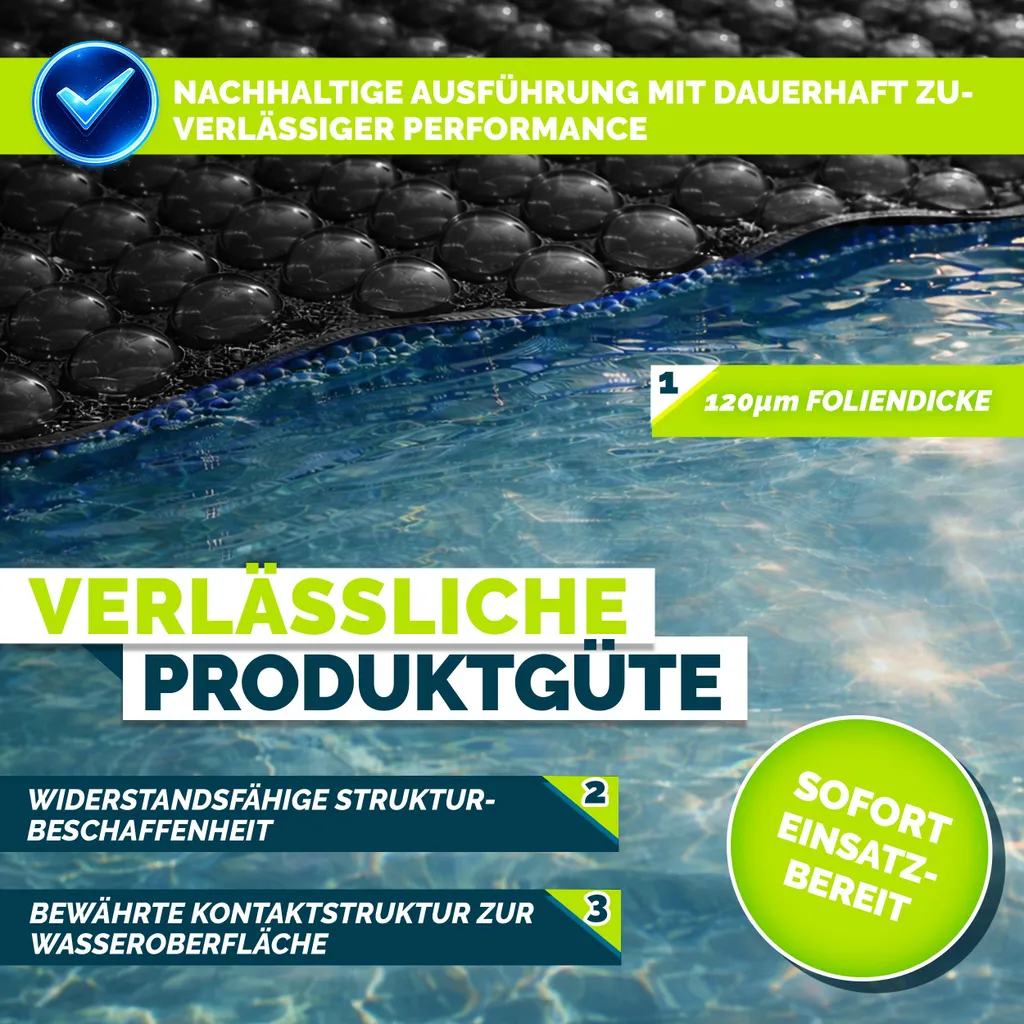 Telo Solare Piscina Tillvex 7x4 m - Riscaldamento Nero 400µm - 8