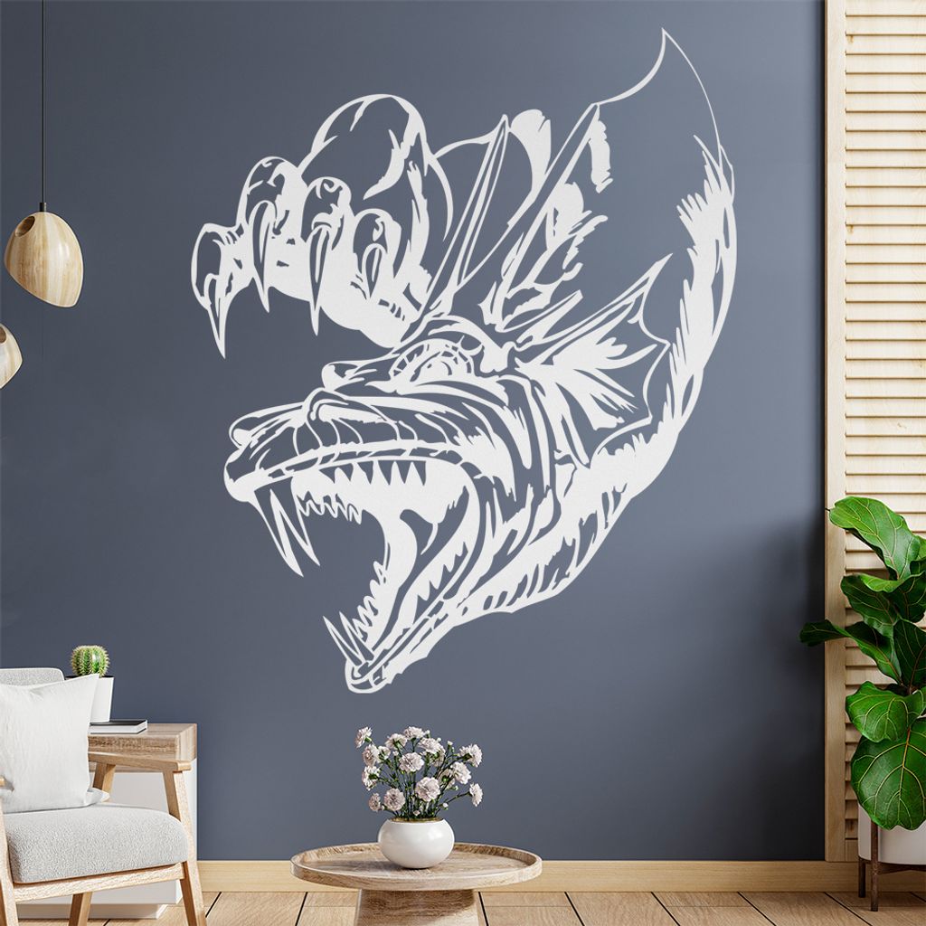 Drachen Klaue Wandtattoo in 6 Größen - Wandaufkleber Wall Sticker - Dekoration, Küche, Wohnzimmer, Schlafzimmer, Badezimmer