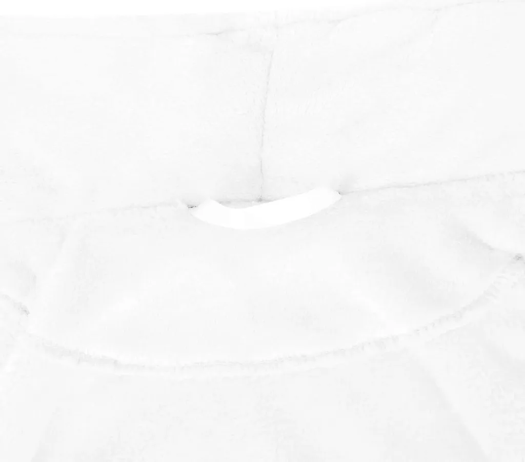 Vestaglia Accappatoio Bianco XXL vidaXL: Flanella Morbida senza Cappuccio - 4