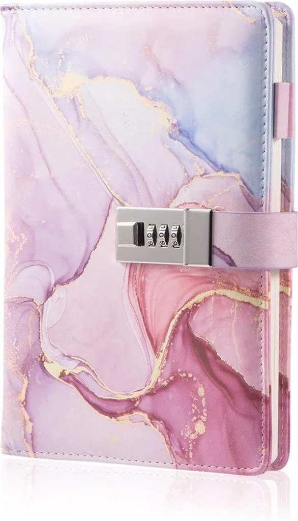 Carnet A5 en cuir avec fermoir et porte-stylo - Agenda de Notes Vintage