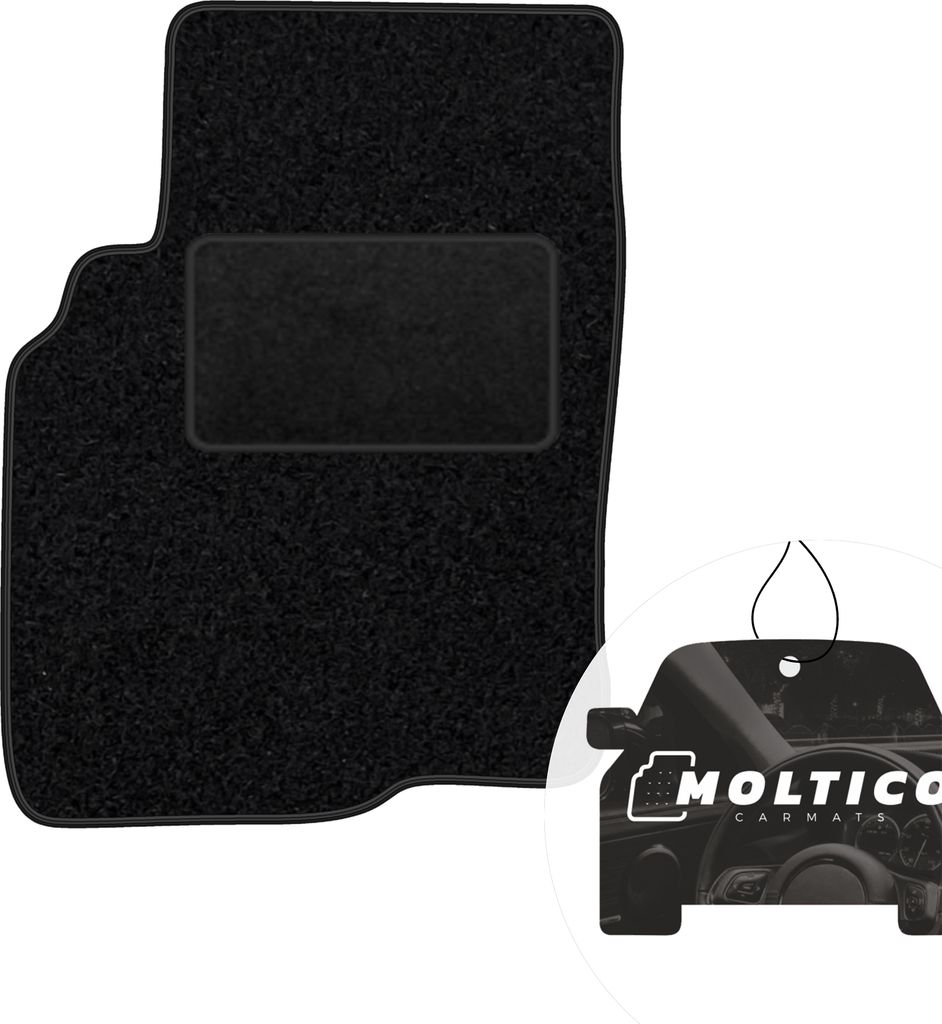 moto-MOLTICO Fahrer Fußmatte Auto Velours Fahrerseite Autoteppiche Schwarz Fahrermatte 1-teilig passend für Nissan Almera Tino 2000-2006